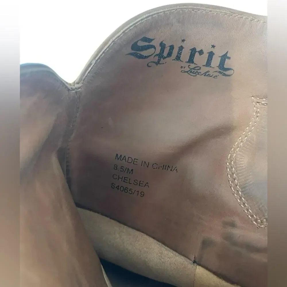 Lucchese Leather Braided Accents Riding Boots Women's Size: 8.5M